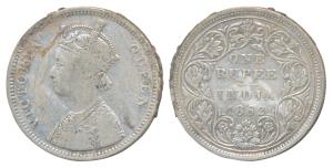 Victoria Queen, Silver Rupee, 1862, Bombay Mint, A / II / 0 / 8 (Prid 89). Fine, Rare.