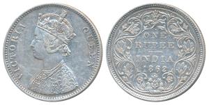 Victoria Queen, Silver Rupee, 1862, Bombay Mint, A / II / 1 / 11, Unlisted in Pridmore. Ve