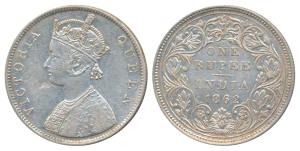 Victoria Queen, Silver Rupee, 1862, Bombay Mint, B / II / 3 / 0, Unlisted in Pridmore. Ver