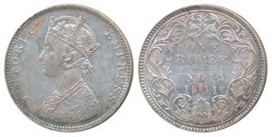 Victoria Empress, Silver Rupee, 1901, Bombay Mint, C2 / I / B incuse (Prid 188). Very Fine