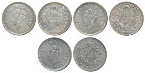 George VI, Silver ½ Rupee (3), 1940, Bombay Mint, (Prid 354); 1941, Bombay Mint, A / I (Pr
