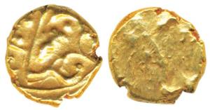 Muhammad Adil Shah, Gold Fanam, 0.34g, found near a public school in Krishnagiri, Tamil Na