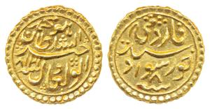 Tipu Sultan, Gold Pagoda, 3.45g, Khursheed Sawad Mint, the denomination Faruqi and mint na