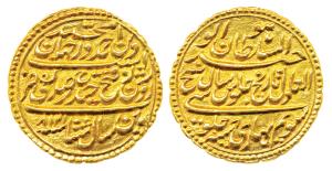 Tipu Sultan, Gold 2 / Double Pagoda or Siddiqui / Sadiqi, 6.76g, Patan (Seringapatan) Mint