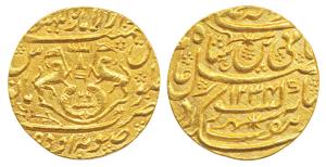 Ghazi-ud-din Haider (AH 1230-1243; 1819-1827 AD), Gold Mohur, 10.70g, Suba Awadh Dar al Am