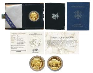 United States of America, Gold $50, 1 troy Ounce, 31.108g, obv. a Native American facing t
