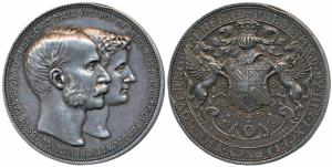 Marquess of Lansdown, Viceroy Presentation Medal, Silver, 1888, obv. conjoined busts right