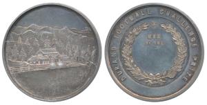 Durand Football Challenge Prize Medal, Silver Medal, 81.1g, obv. view of a picturesque lan
