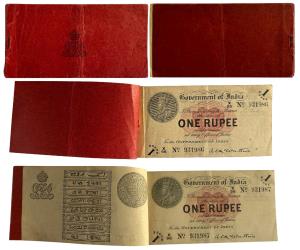 George V, Rupee 1, partial Booklet of 14 notes, 1st issue, 1917, signed A. C. McWatters, t