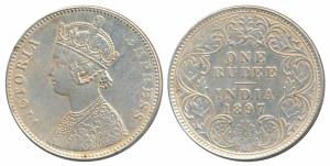 Victoria Empress, Silver Rupee, 1897, Bombay Mint, C2 / I / B incuse (Prid 183). Very Fine