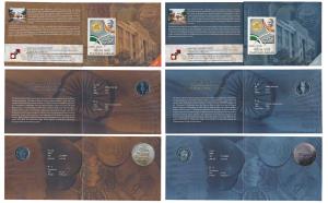 All single commemorative coins in mint packaging, set of 4 each in its individual packagin