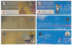 All single commemorative coins in mint packaging, Rupees 2, 2010 XIX Commonwealth Games De