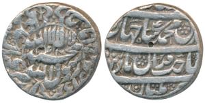 Shah Jahan, Silver Rupee, 11.36g, Multan Mint, RY 4, Kalima within circle on obverse and l