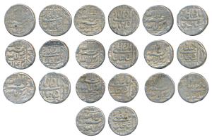 Shah Jahan, Silver Rupee (10), Patna Mint, RY 9, 10, 17, 18, 20, 24, 25, 26, 27 & 28, lege