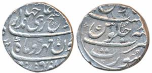 Jahandar Shah (AH 1124; 1712-1713 AD), Silver Rupee, 11.37gm, Surat Mint, AH (1)124/Ahd, ‘
