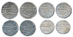 Muhammad Shah, Silver Rupee (4), Dar-ul-Khilafat Shahjahanabad Mint, AH 1157/27, 1135/4, 1