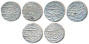 Muhammad Shah, Silver Rupee (3), Dar-ul-Khilafat Shahjahanabad Mint, AH 11XX/7, 11XX/18 & 