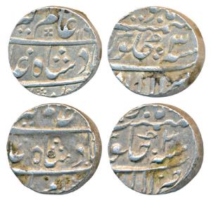 Alamgir II (AH 1167-1173; 1754-1759 AD), Silver Rupee (2), 11.33g & 11.28g, Allahabad Mint