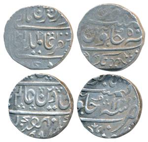 Balwantnagar (Jhansi) Mint, Silver Rupee (2), 11.28g & 11.31g, in the name of Shah Alam II