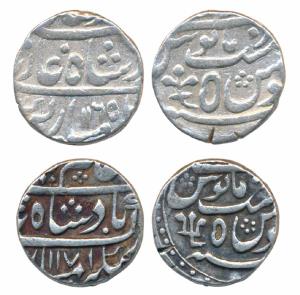 Azimabad Mint, Silver Rupee (2), in the name of Alamgir II (3), AH 1165/5 and 1171/5 (KM 4