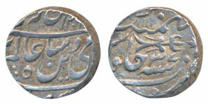 Daulatgarh Mint, Silver Rupee, 11.09g, in the name of Muhammad Akbar II, rev. horizontal t