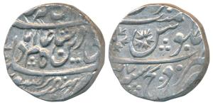 Indore Feudatory, Malhar Rao I, Sironj Mint, Silver Rupee, 11.16g, in the name of Shah Ala