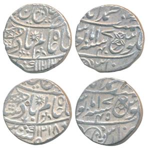 Muhammadabad Banaras Mint, Silver Rupee (2), 11.01g and 11.08g, in the name of Shah Alam I