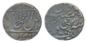 Gwalior Fort Mint, Silver Rupee, 10.9g, in the name of Shah Alam II, an inverted British s