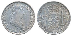 Mexico, Ferdinand VII, Silver 8 Reales, 27.07g, Zacatecas Mint. 1821, obv. draped laureate