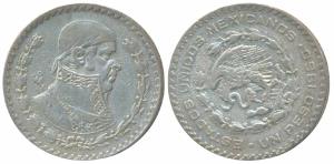 Mexico, Silver Peso, 16g, 1960 (KM 459). Very Fine+.
