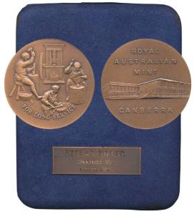 Australia, Copper, 15 years service, Long Service Medal for serving Royal Australian Mint,