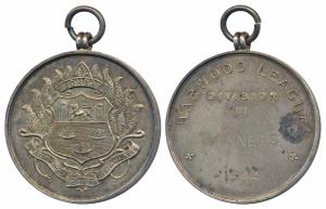 Bombay Western India Football Association, Silver Medal, 30g, obv. coat of arms; rev. Harw