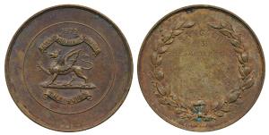Small Arms Meeting, Copper Medal, Rangoon, 1931; obv. a griffin advancing left, The BUFFS 