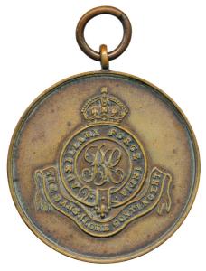 The Bangalore Contingent, Auxiliary Force India, Copper Medal. Extremely Fine, Rare.