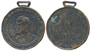 The Aga Khan III, Copper Medal, Imame Zaman; rev. in commemoration of the Golden Jubilee, 