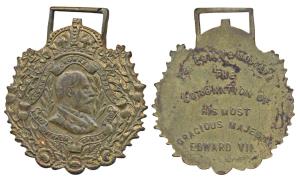 Edward VII Coronation 1902, Brass Medal, inscribed Africa, Australia, Canada, India; rev. 