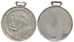King George V & Queen Mary, Reigned 25 Years, Silver Medal, 16g. Extremely Fine.