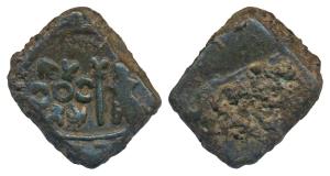 Kathiawad (Gujarat) Region (2nd century BC), Uninscribed Copper Unit, 8.20g, obv. Mahakaal