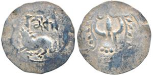 Akara Dynasty of Chittagong and Kantidatta, Ratnakara (7th century AD), Silver 6.45g, 29 m