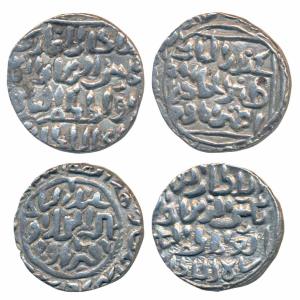 Shams al-din Ilyas (AH 743-758; 1342-1357 AD), Silver Tanka (2), 10.72g & 10.87g, Al balad