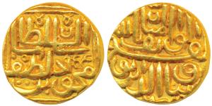 Nasir al-Din Mahmud Shah III (AH 944-961; 1537-1553 AD), Gold Tanka, 11.96g, AH 955, date 
