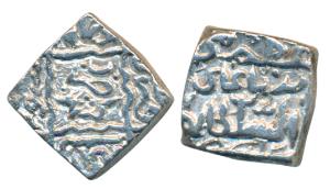 Sa’id Khan of Kashghar (AH 939; 1533 AD), Silver Square Sasnu, 6.03g, Kashmir Mint, AH 842