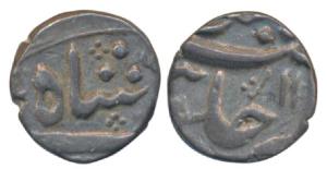 Shah Alam II (AH 1174-1221; 1759-1806 AD), Silver ¼ Rupee, 2.25g, Mumbai Mint (off flan), 
