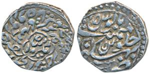 Amirs of Khairpur, British Occupation, Silver Rupee, 11.42g, Bhakkar Mint, in the name of 