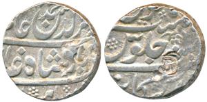 Nawabs of Arcot, Silver Rupee, 11.38g, Arkat Mint, in the name of Alamgir II, ‘Ja’ counter