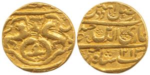 Ghazi ud-din Haider (AH 1230-1243, 1819-1827 AD), Gold ½ Asharfi, 4.85g, Dar as- Sultanat 