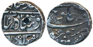 Hyderabad Feudatories, Qamarnagar (Kurnool / Cudappa) Mint, Silver Rupee, 11.37g, in the n
