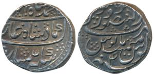 Bakht Singh (1751-1752 AD), Silver Rupee, 11.3g, Jodhpur Dar al- Mansur Mint, in the name 