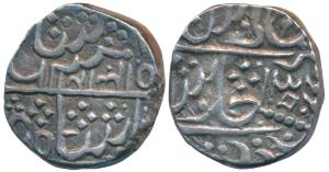 Manak Pal (AH 1186-1219, 1772-1804 AD), Silver Rupee, 11.05g, Karauli Mint, with the name 
