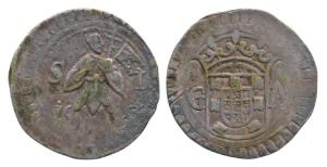 Goa, Joao IV (1640-1656 AD), Silver Xerafim, 10.71g, obv. standing figure of St. John divi